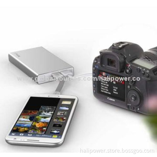 Luxury Aluminum Multi-function Power Bank/External Battery Charger with 6,000mAh Capacity